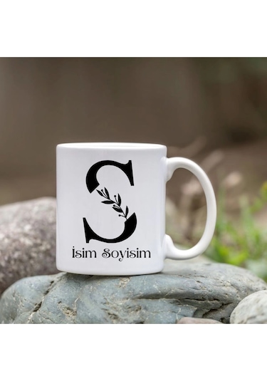 Kişiye Özel S Harfi Bardak - İsim Yazılı Bardak - İsimli Bardak