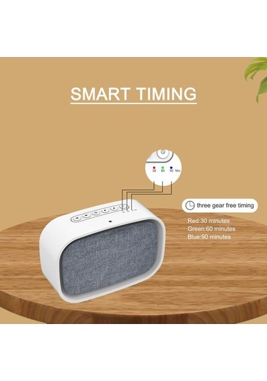 Tongxida Beyaz Gürültü Uyku Cihazı Akıllı Gece Lambası - Uyku Yardımcısı Beyaz Beyaz