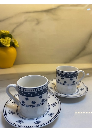 Ethnic New Bone 2 Kişilik Kahve Fincan Takımı 90 Ml