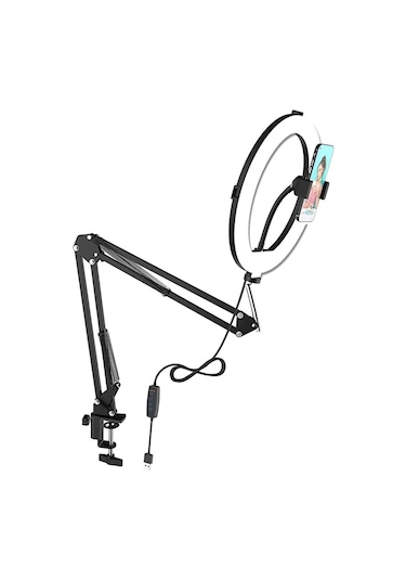 Metal Flexible Masaüstü Sıkıştırmalı Youtuber Ring Light Led Self