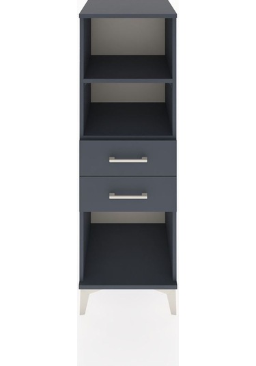 Hyperion Dolap 2 Raflı 2 Çekmeceli 44x44x134 Antrasit-antrasit Antrasit