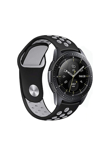 Galaxy Watch 42mm 20mm Krd-02 Uyumlu Kordon Lofy Siyah