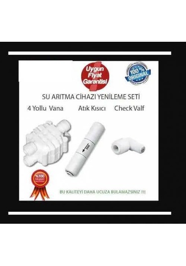 Su Arıtma Cihazı Yenileme Kiti Shutt Off - Flow - Check Valf
