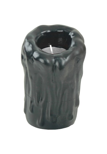 Mumluk Şamdan Tealight Mum Uyumlu Büyük Erimiş Mum Model - Siyah