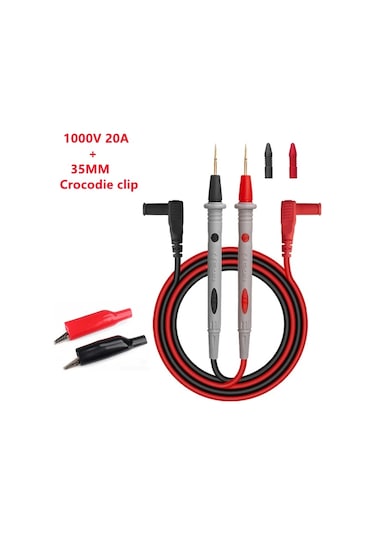 Jarhead Dijital Multimetre Test Ucu 10a 20a 1000v Prob Kablosu Iğne Uçlu Çoklu Ölçüm Cihazı Whıte