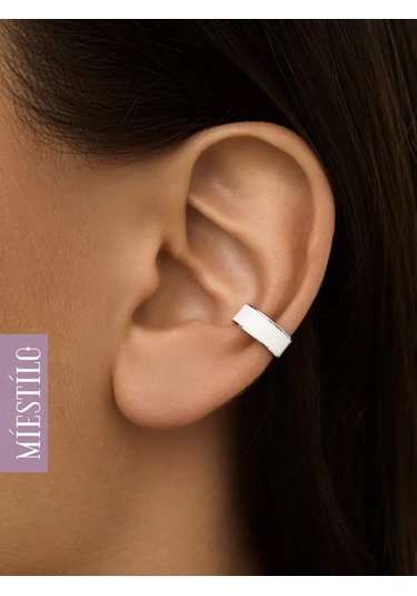 Miestilo 925 Ayar Gümüş Kafa Küpeler Tek Küpe, Deliksiz Küpeler. 241994104 beyaz