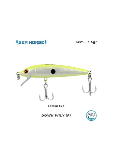 Sea Horse Down Wily F 6cm 3.4gr Lemon Eye