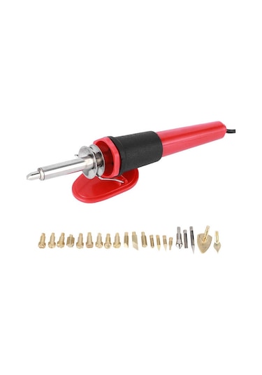 Elektrikli Havya Seti Ahşap Yakma Kalem Gravür Oyma Pyrography Aracı 30w