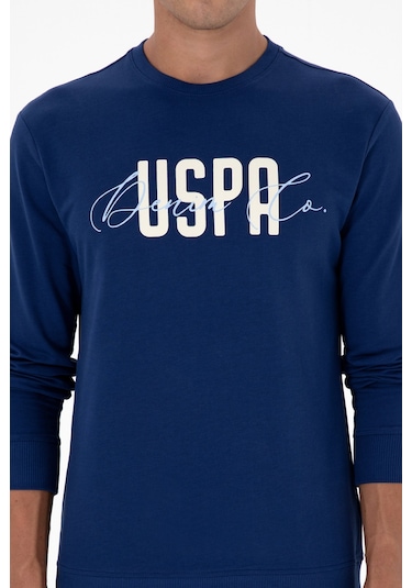 U.S. Polo Assn. Erkek Regular Fit Bisiklet Yaka İndigo İnce Sweatshirt 50315570-VR028 U.S. Polo Assn. Erkek Regular Fit Bisiklet Yaka İndigo İnce Sweatshirt 50315570-VR028