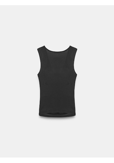 Dilvin 32895 Degaje Yaka Top-siyah