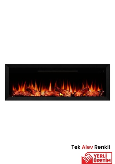 Alaf 160 Elektrikli Şömine - Isıtıcılı, Metal Çerçeveli, Tek Renk