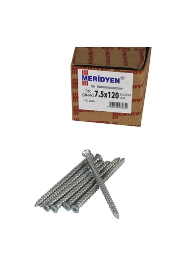 MERİDYEN (PAKET) 7,5x120 MM PVC BULDEX VİDASI (100 Adet)