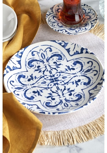 Neva N3460 Santorini 24 Parça Mavi Porselen Kahvaltı Takımı Mavi