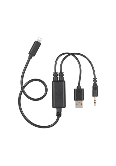 Xiyyadms Bmw 2004-2013 Usb/aux Medya Bağlantı Kablosu - İphone 6/7/8/x/xr/xs Max, İpod Nano 7/touch 5 İçin Yerine Geçici Plastik Siyah Kabel