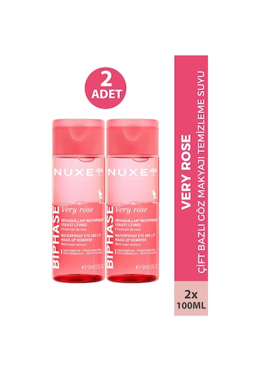 Nuxe Very Rose Biphase Waterproof Eye And Lip Make-up Remover 100 Ml 2 Adet
