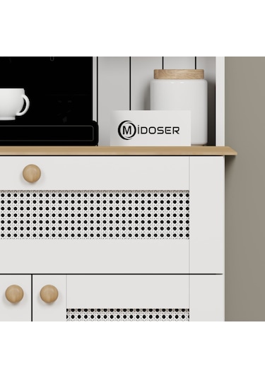 Lucas 2 Kapaklı Çekmeceli Pvc Hasır Desen Kahve Köşesi & Çok Amaçlı Mutfak Dolabı-açık Ceviz & Beyaz Beyaz - Açık Ceviz Lucas 2 Kapaklı Çekmeceli Pvc Hasır Desen Kahve Köşesi & Çok Amaçlı Mutfak Dolabı-açık Ceviz & Beyaz Beyaz - Açık Ceviz