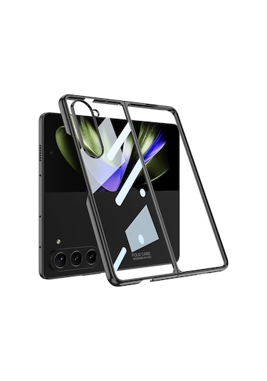 Galaxy Uyumlu Z Fold 5 Kılıf Zore Full Camlı Kıpta Kapak Çok Renkli