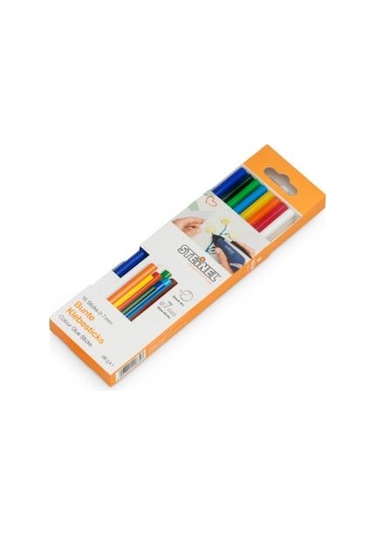 Steinel 006969 Karışık Renkli 7 MM Mum Silikon Çubuk 16 Adet