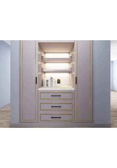 Mufunye Altın Renkli 1cm Genişlikli 50m Uzunlukta Suya Dayanıklı İç Dekorasyon Dekoratif Zımba Bandı Altın