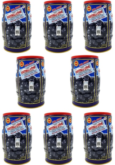 Gemlik Katırlı Köyü Tar-Koop Sofralık Siyah Zeytin 8 x 1 KG