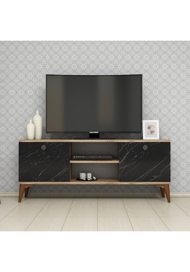 120Cm Çam Mermer Tv Sehpası