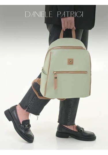 Daniele Patrici Deri Şehir Sırt Çantası A4 210533399 Khaki