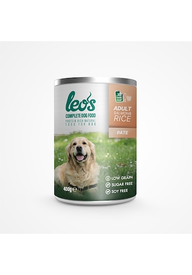Leos Somonlu ve Pirinçli Pate Konserve Yetişkin Köpek Maması 6 x 400 G