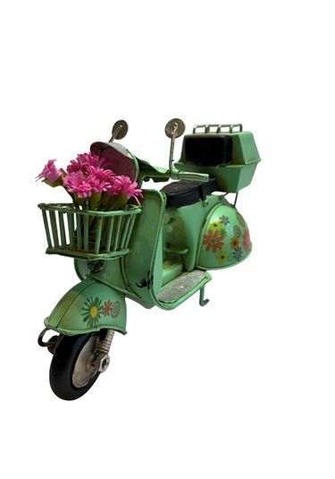 Klc Çiçekli Model Scooter Yeşil