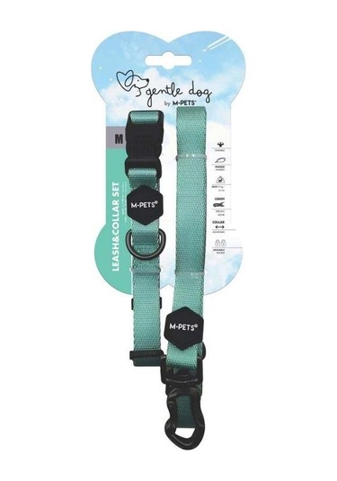 M-pets Gentle Köpek Boyun Tasması Ve Gezdirme Kayışı Seti Yeşil M