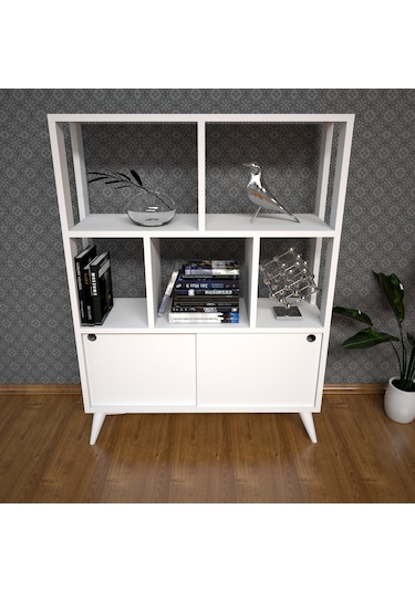 Emkawood Emkawood Suny Sürgü Kapaklı Kitaplık Raflı