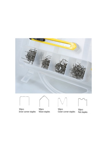 Hangfox Plastik Araba Tampon Tamir Seti: 50w Kaynak Makinesi + 200 Çivi + Teski + Pense, Kutu Paketi, Avrupa Standartı 220v Kırmızı