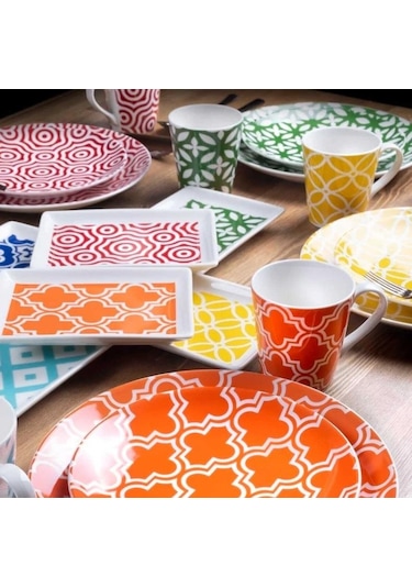 Aryıldız Casablanca 24 Parça Kahvaltı Ve Sunum Seti 517782 Çok renkli