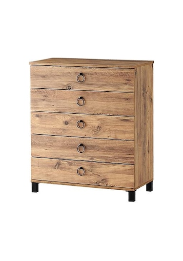 Buket Geniş 5 Çekmeceli Şifonyer 85x45x95 Demonte 001