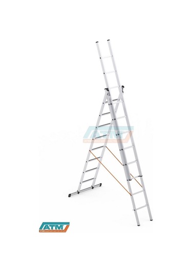 3*3=9+1=10 MT 65X25 ÜÇ PARÇALI  A TİPİ SÜRGÜLÜ MERDİVEN