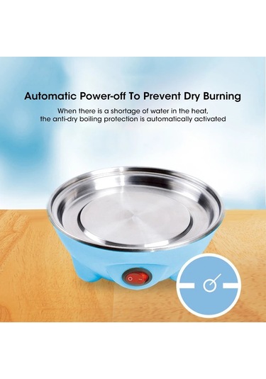 Yumurta Pişirici Otomatik Kapanma Ev 7 Yumurta Çok Fonksiyonlu Buğulanmış White L