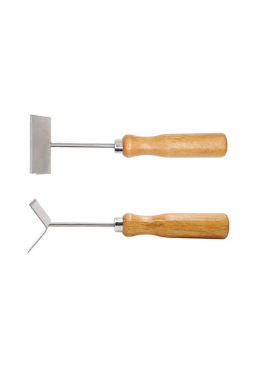 Xurunkeji Arıcılık Küreği, Paslanmaz Çelik Kraliçe Arı Dışlayıcı, Ahşap Saplı Arı Kovanı Çerçevesi Temizleme Küreği, Arıcı Malzemeleri