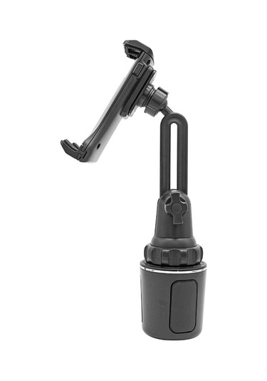 2 In 1 360 Derece Dönen Araba Bardak Tutucu Montaj Telefon Braketi Tablet Standı Siyah