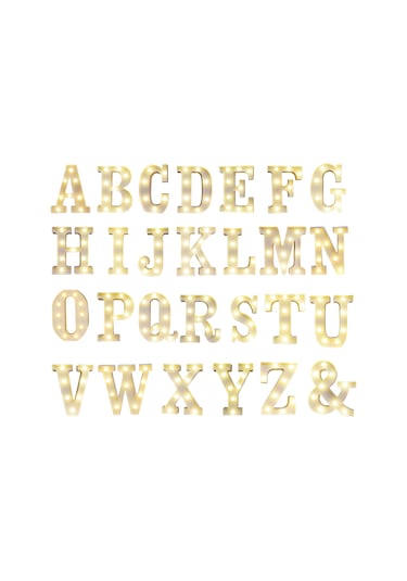 Ruicoo Pvc Led Harf Lambası - Sıcak Beyaz Işık, Ip54 Su Geçirmez, 2 Aa Pil İle Çalışır Piller Dahil Değil Diğer