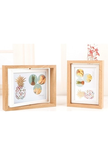 Tongxida Ahşap Döner Masa Çerçevesi 7 İnç, Beyaz Renk