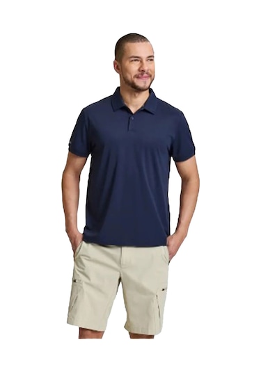 Slam Slam Tech Pique Polo Ls Erkek Mavi Tişört W13 Lacivert
