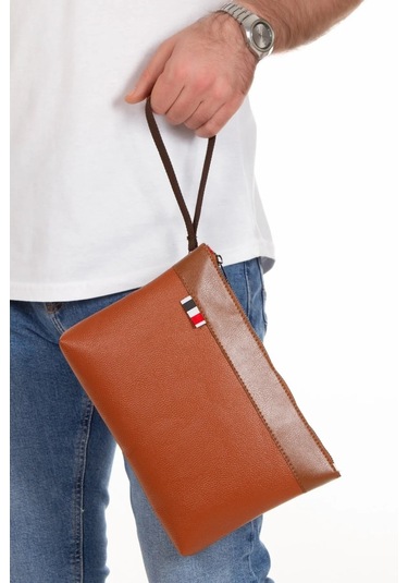 Tuldar Deri El Askılı Dosya Evrak Günlük Portföy & Clutch Çanta Tul527 Taba