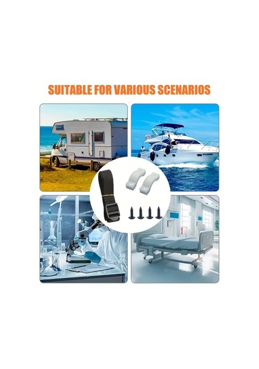 Dashanshop Ağır Hizmet Tank Bağlama Kelepçesi 1set Ayarlanabilir Sağlam Sabitleme Rv Tekne Kamyon