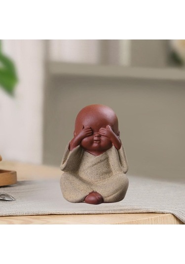 Pazly Zanaat Suntek Seçenek-4 Mini Masa Heykeli Dekoru Çay Buda Wq