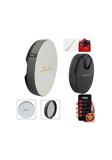 Midex Br-811 Kaliteli Bendir Def Akort Ayarlı El Tutma Oyuklu Çantalı