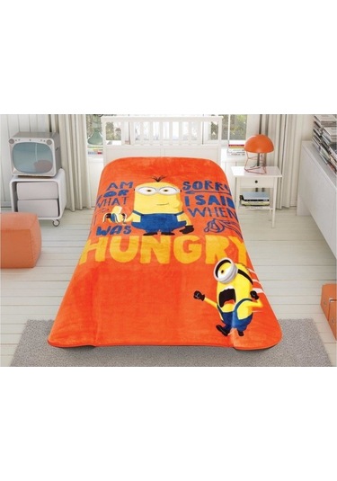 Minions Hungry Tek Kişilik Lisanslı Battaniye