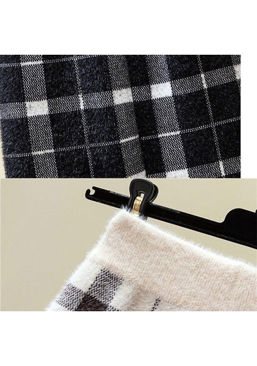 Sonbahar Kış Kadın Midi Örme Etek Kadın Etek Yüksek Bel Kalınlaşmak Taklit Vizon Kadife Katı Ince Etekler Beyaz