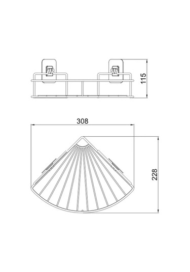 Potato Banyo Ve Mutfak İçin Cırt Cırtlı Raf 233155197 Krom