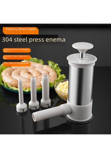 Hombey Alman Tasarım El İşlemli 304 Çelik Sosis Dolum Makinesi - Evde Sosis, Pastırma Ve Etler İçin Dayanıklı Ev Kullanıma Uygun Alet Diğer