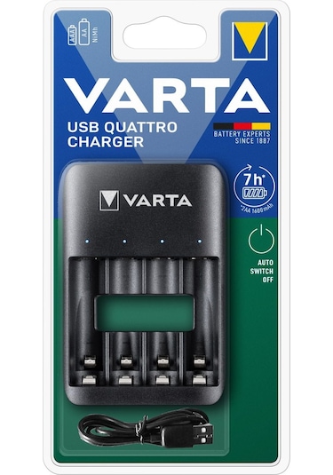 Varta 57652 USB Quottro Charger Pil Şarj Cihazı
