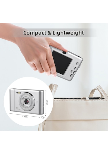 1080p Dijital Kamera Video 50mp Fotoğraf Çift Lens 2.4 İnç Ekran 8x Dijital Zoom